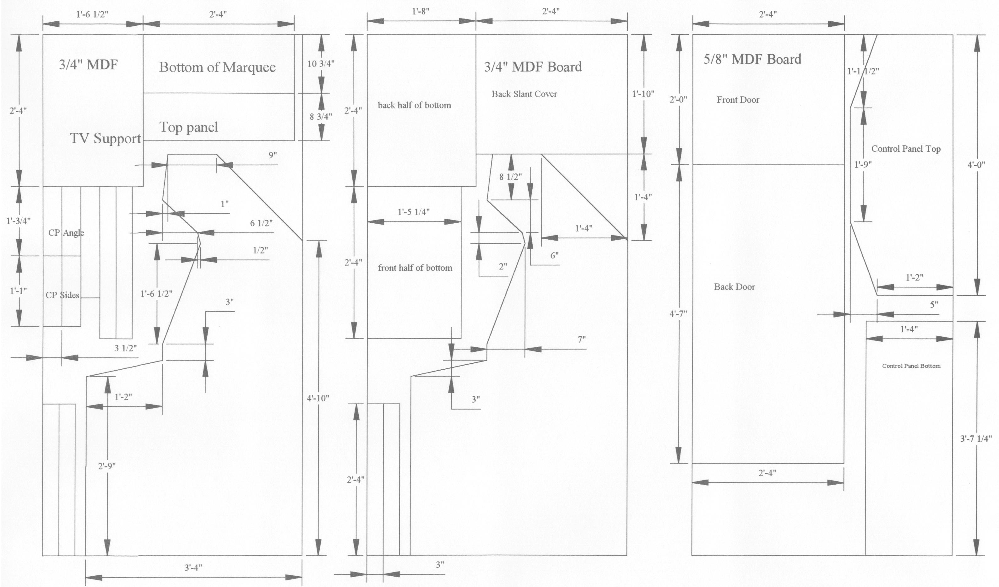 Arcade Cabinet Blueprints Plans Diy Free Download Outdoor Table